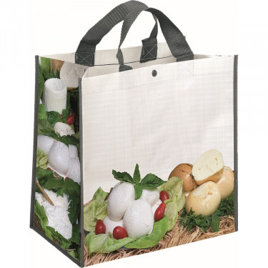 0973 Mileko -Borsa Shopping Formaggi Dimensioni cm.35x35x22
