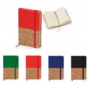 A6 size notepad with hard cover in recycled cardboard