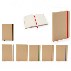 A5 size notepad with hard cover in recycled cardboard